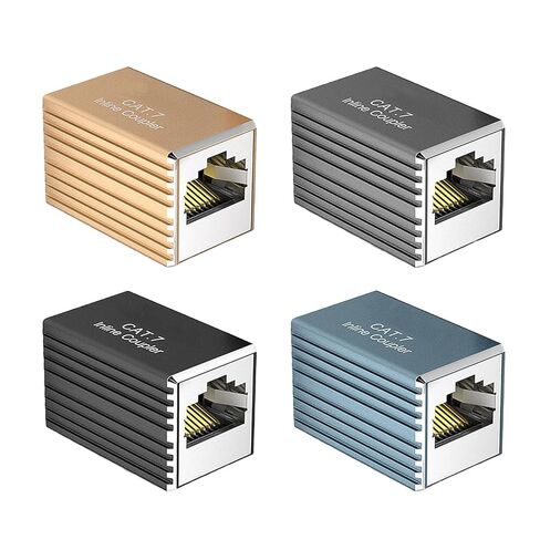 Compactly Metal Shielded RJ45 Coupling Ethernet Cable Connectors Adapter 1Gbps/10Gbps Data Transmission in Saudi Arabia