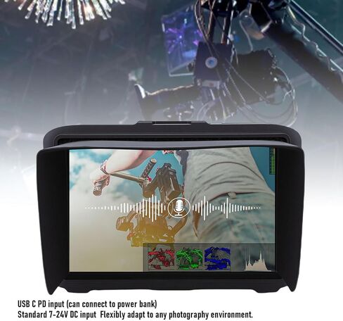 شاشة Diyeeni للكاميرا مقاس 7 بوصة، شاشة عرض كاميرا 4K HDMI 2.0 للتحكم الصوتي، شاشة IPS Scrren 1920x1200 FHD لتصوير فيديو DSLR in Kuwait