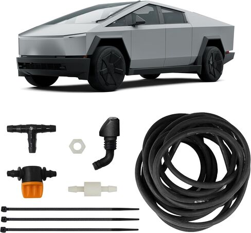 نظام غسيل الكاميرا ClearVU Side Fender يناسب 2024+ Cyber ​​Truck | تركيب DIY كامل | أنابيب متينة لدرجات الحرارة العالية والمنخفضة | تنظيف مريح للعدسات | صنع في الولايات المتحدة الأمريكية in Kuwait