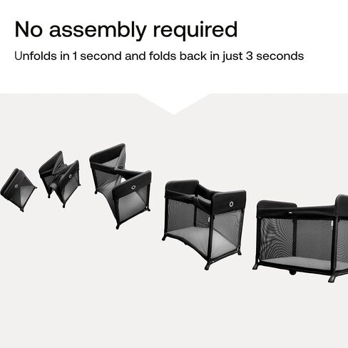 Bugaboo Stardust Playard - Portable Indoor and Outdoor - Foldable On The Go Play Yard - 1 Second Unfold - Black in Saudi Arabia