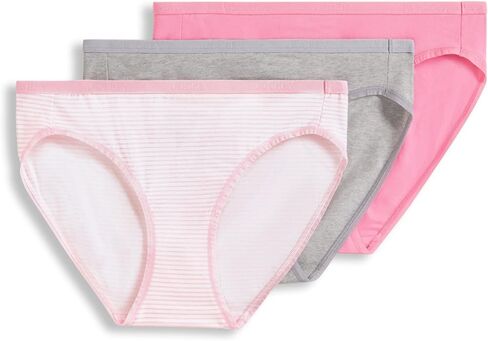 Jockey Women's Underwear Organic Cotton Stretch Logo Bikini - 3 Pack in Saudi Arabia