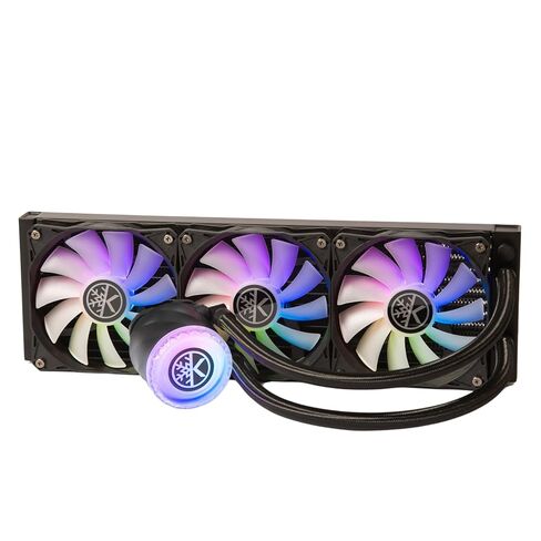مبرد KINGCOOL Aqua Freeze AIO Cooler 360 مم مبرد وحدة المعالجة المركزية السائل RGB نظام تبريد مياه الكل في واحد، مراوح ARGB 3 × 120 مم، مقبس AMD AM5/AM4 Intel LGA1800/1700/115X متوافق (360 مم، أسود) in Kuwait