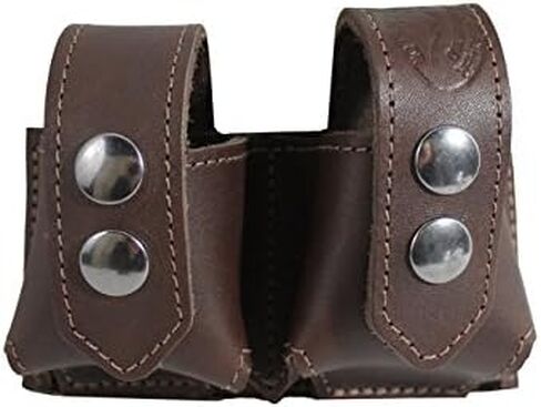 Barsony New Black Leather Revolver Double Speed Loader Pouch for .22 .38 .357 Revolvers in Kuwait