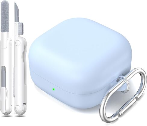حافظة سيليكون جديدة RFUNGUANGO 2026 لهاتف Samsung Galaxy Buds 4 & Buds 4 Pro، غطاء واقي مقاوم للصدمات مع مجموعة تنظيف وحلقة تسلق، حافظة سماعات أذن مضادة للخدش وغير قابلة للانزلاق، أسود in Kuwait