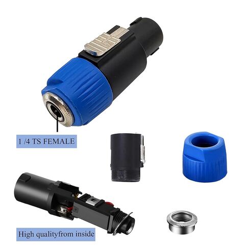 Speakon to 1/4 Adapter 4 Pin Speakon NL4FC Male to 6.35mm Female Connector for DJ Speakers 3pcs in Kuwait