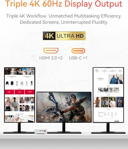 كمبيوتر صغير MOREFINE M7، AMD Ryzen 4300U (Beats 3500U/N150/N97، حتى 3.7 جيجاهرتز) أجهزة كمبيوتر صغيرة، 16 جيجابايت DDR4 512 جيجابايت SATA SSD أجهزة كمبيوتر مكتبية صغيرة، شاشة 4K ثلاثية WiFi5 BT4.2 كمبيوتر صغير صغير للأعمال in Kuwait
