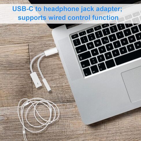 2pcs Usbc to Headphone Jack Adapters, 2-in-1 USB C to 3.5mm Audio Aux Dongle Adapter with PD Fast Charging Braided Designed Headphone Jack Converter for Phone & Pad in Kuwait