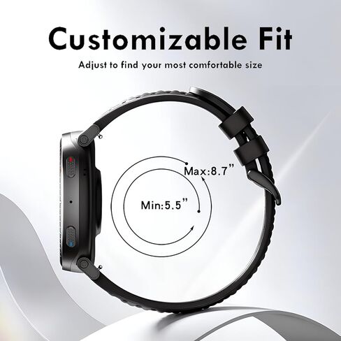[4 Pack] Silicone Breathable Bands for Amazfit Active Max 22mm, Soft Waterproof Replacement Wrist Sport Strap in Kuwait