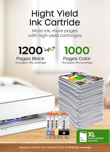 910XL Ink Cartridges for HP Printers Compatible for HP 910XL 910 XL Ink Cartridges Combo Pack Work with OfficeJet Pro 8020 8025 8028 8035 8030 8010 8015 8018 8022 Series Printers, 4 Pack in Kuwait