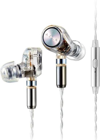 AZLA ARES Clear - سماعات أذن للألعاب مع ميكروفون لـ FPS، IEMs للألعاب - محركات مزدوجة 1DD+1BA، MMCX قابلة للفصل، كابل Kevlar - سماعات رأس مع ميكروفون متوافقة مع PS5، وXbox، وNintendo Switch، والكمبيوتر الشخصي، والهاتف in Kuwait