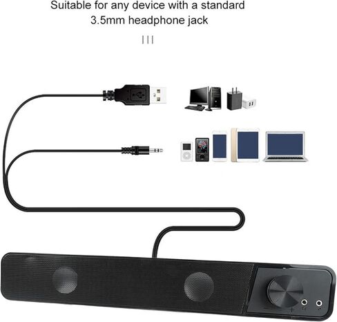 سماعات الكمبيوتر Tyenaza، مكبرات صوت للكمبيوتر G18، مكبرات صوت عالية الجهير HiFi لتقليل الضوضاء بقدرة 2000 مللي أمبير في الساعة للمنزل والحفلات الخارجية (أسود) in Kuwait