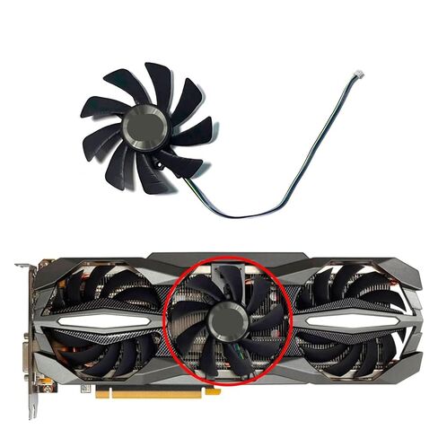 High-Performance 4-Pin Cooling Fan for GTX1060 GTX1070 GTX1070ti GTX1080 Plus OC Graphics Cards GA92S2U GA91S2H Replacement Fans(Right Fan) in Kuwait
