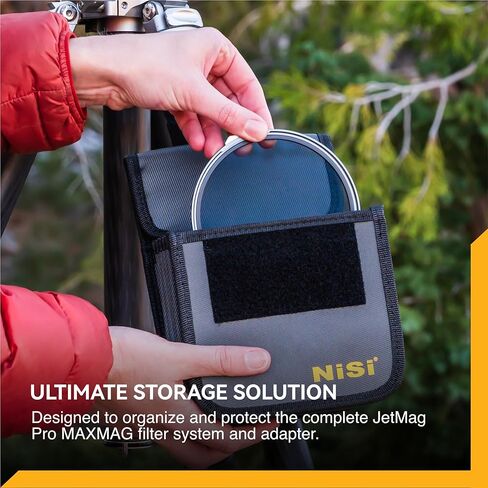 NiSi - JetMag Pro MAXMAG NC UV، فلتر حماية مغناطيسي، يحجب الضوء فوق البنفسجي أقل من 390 نانومتر، زجاج بصري نانو مطلي مقاوم للماء، مقاوم للخدش والغبار، نحيف للغاية - مطلوب حلقة محول in Kuwait