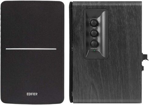 Edifier R1280DBs Active Bluetooth Bookshelf Speakers with SS5 Monitor Isolation Pads Bundle, Studio Speaker Set with Optical Input & High-Density Acoustic Foam Stands, Black in Kuwait