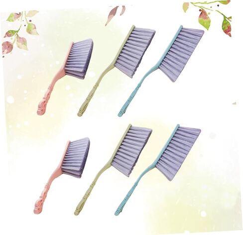 Yardwe 6pcs Thickened Bed Cleaning Brushes with Hollow Handle, Soft Dusting and Sofa Cleaning Tools for Household Use, Multi-Color Pack (Blue, Green, Pink) in Kuwait