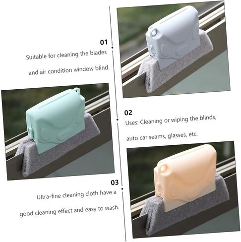 PartyKindom 3pcs Window Track Cleaning Brush Set Household Groove and Crevice Cleaning Tool Sturdy Gap Brush Random Color in Kuwait