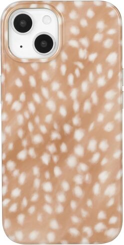 Compatible with iPhone 15 Case with Trendy Cute Deer Pattern for Women Girls Aesthetic Fawn Spots Design Soft Flexible Slim TPU Protective Cover in Kuwait