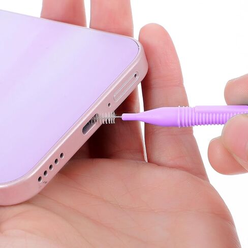 مجموعة أدوات تنظيف الهاتف الخلوي مكونة من 10 قطع، أداة تنظيف بمنفذ USB C صغير مضادة للانسداد، منظف سماعات الهاتف متعدد الوظائف لمكبرات الصوت وسماعات الاستقبال وكاميرا الكمبيوتر اللوحي والإلكترونيات الأخرى in Kuwait