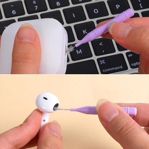 مجموعة أدوات تنظيف الهاتف الخلوي مكونة من 10 قطع، أداة تنظيف بمنفذ USB C صغير مضادة للانسداد، منظف سماعات الهاتف متعدد الوظائف لمكبرات الصوت وسماعات الاستقبال وكاميرا الكمبيوتر اللوحي والإلكترونيات الأخرى in Kuwait
