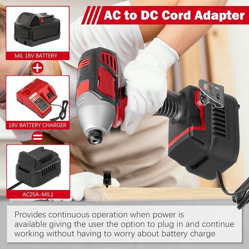 500W AC to DC Converter for Milwaukee M-18 18V Cordless Tools, 110V to 18V AC/DC Adapter Power Supply, AC Plug Transformer Adapter in Kuwait