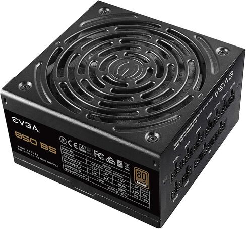 EVGA 850 B5، 80 Plus BRONZE 850W، معياري بالكامل، وضع EVGA ECO، ضمان 5 سنوات، حجم صغير 150 مم، مصدر طاقة 220-B5-0850-V1 (متجدد) in Kuwait