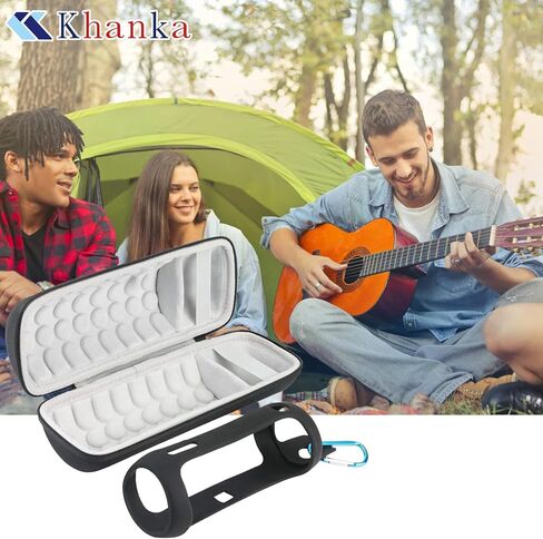 حافظة سفر صلبة من khanka + حافظة من السيليكون بديلة لمكبر صوت بلوتوث محمول JBL FLIP5 Flip 5 مقاوم للماء in Kuwait