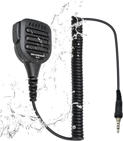 Heavy-Duty Shoulder Speaker Mic Compatible with Motorola EVX-S24, Yaesu VX-6R, FT-270R, Standard Horizon HX Series, Rugged PTT Design (Black) in Kuwait