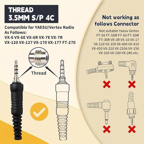 Heavy-Duty Shoulder Speaker Mic Compatible with Motorola EVX-S24, Yaesu VX-6R, FT-270R, Standard Horizon HX Series, Rugged PTT Design (Black) in Kuwait