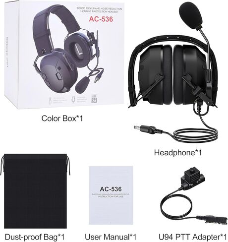 Electronics ANC Headphone Active Noise Cancelling Tactical Two Way Radio Headset Use in High Noise Site Airsoft Shooting Car Racing EarPro Comms for Motorola xpr3300 3300e 3500 3500e Walkie Talkie in Kuwait