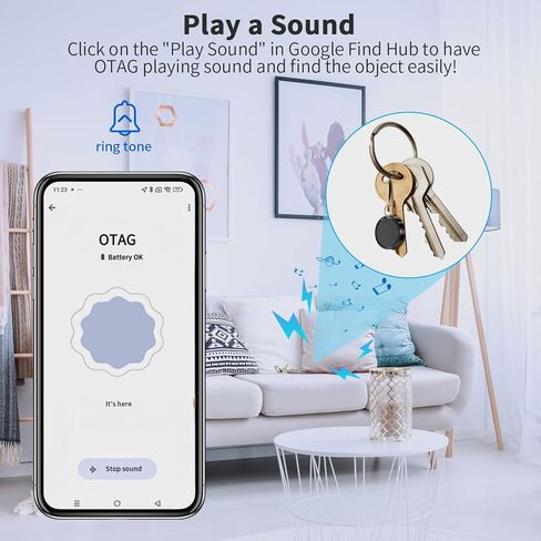 علامات تعقب Android متوافقة مع تطبيق Google Find Hub (Android فقط) جهاز تعقب بلوتوث مقاوم للماء IP65، مكتشف العناصر للمفتاح، والمحافظ، وحقيبة الظهر، وحقائب السفر - أسود + أبيض in Kuwait