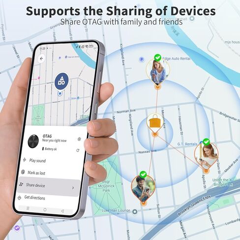 علامات تعقب Android متوافقة مع تطبيق Google Find Hub (Android فقط) جهاز تعقب بلوتوث مقاوم للماء IP65، مكتشف العناصر للمفتاح، والمحافظ، وحقيبة الظهر، وحقائب السفر - أسود + أبيض in Kuwait