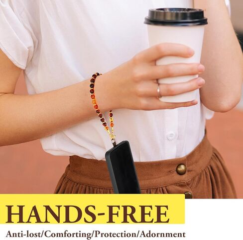 Tortoise Beaded Phone Charm Tortoise Lanyard Strap Wristlet Phone Accessories Cellphone Lanyard with Tether Tab for Women Men in Kuwait