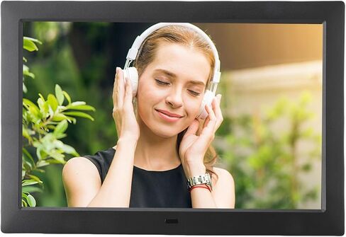 إطار صور رقمي مقاس 10.1 بوصة من Eujgoov، إطار صور بشاشة تعمل باللمس IPS HD مع عرض شرائح يدور تلقائيًا، وفتحة USB وبطاقة الذاكرة، لا حاجة إلى WiFi، لديكور المنزل والهدايا (قابس أمريكي) in Kuwait