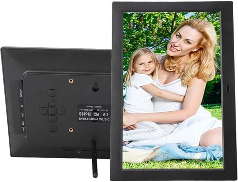 إطار صور رقمي مقاس 10.1 بوصة من Eujgoov، إطار صور بشاشة تعمل باللمس IPS HD مع عرض شرائح يدور تلقائيًا، وفتحة USB وبطاقة الذاكرة، لا حاجة إلى WiFi، لديكور المنزل والهدايا (قابس أمريكي) in Kuwait