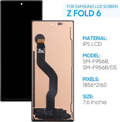 استبدال شاشة Incell لهاتف Samsung Galaxy Z Fold6 SM-F956، لهاتف Samsung Galaxy Z Fold 6 5G SM-F956B SM-SM-F956U SM-F956N/W/0 7.6 بوصة مجموعة رقمية تعمل باللمس مع أدوات (بدون بصمة) in Kuwait
