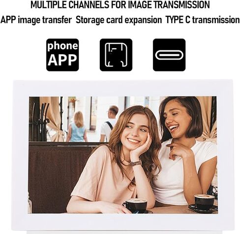 إطار صور رقمي PUSOKEI مقاس 13.3 بوصة، إطار صور ذكي WiFi مع شاشة لمس LCD 1280x800، تدوير تلقائي، 1G DDR3، ذاكرة 32 جيجابايت، مشاركة اللحظات على الفور عبر التطبيق (قابس الولايات المتحدة) in Kuwait