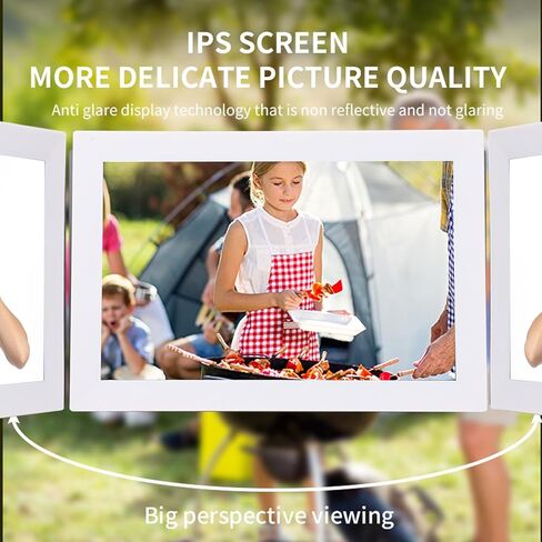 إطار صور رقمي PUSOKEI مقاس 13.3 بوصة، إطار صور ذكي WiFi مع شاشة لمس LCD 1280x800، تدوير تلقائي، 1G DDR3، ذاكرة 32 جيجابايت، مشاركة اللحظات على الفور عبر التطبيق (قابس الولايات المتحدة) in Kuwait