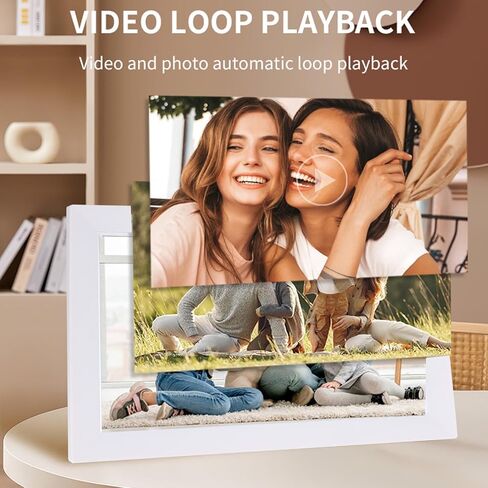 إطار صور رقمي PUSOKEI مقاس 13.3 بوصة، إطار صور ذكي WiFi مع شاشة لمس LCD 1280x800، تدوير تلقائي، 1G DDR3، ذاكرة 32 جيجابايت، مشاركة اللحظات على الفور عبر التطبيق (قابس الولايات المتحدة) in Kuwait
