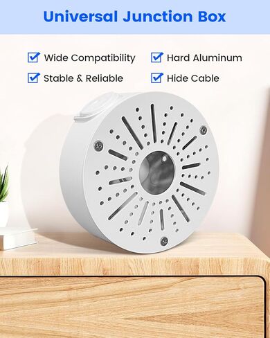Aluminum Universal Security Camera Junction Box, Metal Mount Bracket for Bullet, Dome, PTZ Cameras, Cable Concealment for Surveillance IP Cameras in Saudi Arabia