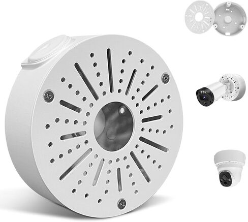 Aluminum Universal Security Camera Junction Box, Metal Mount Bracket for Bullet, Dome, PTZ Cameras, Cable Concealment for Surveillance IP Cameras in Saudi Arabia