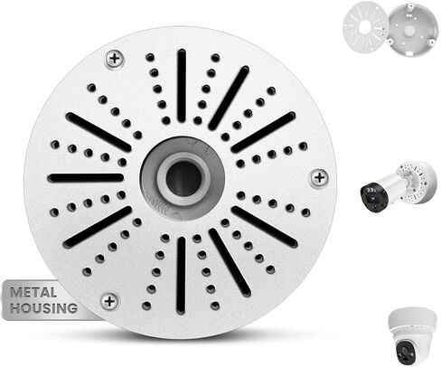 Aluminum Universal Security Camera Junction Box, Metal Mount Bracket for Bullet, Dome, PTZ Cameras, Cable Concealment for Surveillance IP Cameras in Saudi Arabia