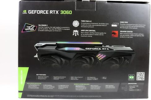بطاقة رسومات MSI Gaming GeForce RTX 3060 12GB 15 Gbps GDRR6 192-Bit HDMI/DP PCIe 4 Tri-Frozr Torx Fan Ampere RGB OC (RTX 3060 Gaming X Trio 12G) (متجددة) in Kuwait