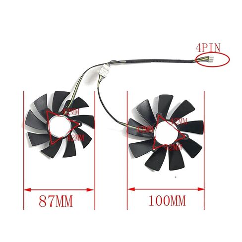 استبدال مروحة تبريد وحدة معالجة الرسومات 87 مم و100 مم لبطاقات الفيديو GTX 1080Ti Mini و1070Ti Mini و1060 in Kuwait