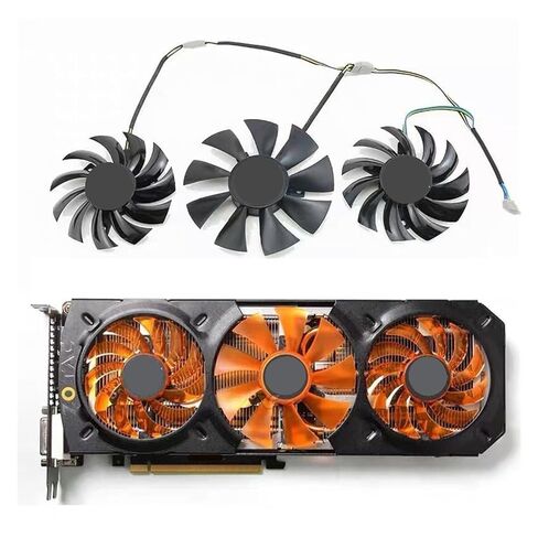 استبدال مروحة تبريد بطاقة الرسومات GTX 770 780 780TI 980 AMP Edition - مروحة تبريد الهواء مقاس 9 بوصة مع موصل 4Pin in Kuwait