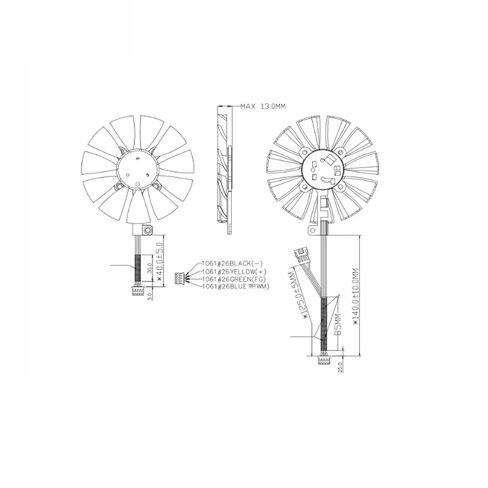87MM Graphics Card Cooler Fan for GTX1060 1070 Ti RX 470 570 580 - PLD09210S12HH 4-Pin Cooling in Kuwait