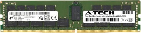 A-Tech 32GB RAM Replacement for Supermicro MEM-DR432LC-ER32 | DDR4 3200MHz PC4-25600 ECC RDIMM 2Rx4 1.2V 288-Pin Registered DIMM Memory Module MTA36ASF4G72PZ-3G2E7 in Kuwait
