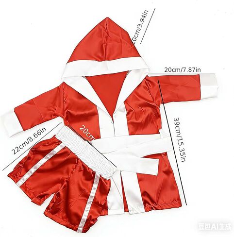 Custom Name Embroidery Baby Boxing Costume Set, Newborn Photo Outfit with Cape & Shorts, Infant Monthly Milestone Photography Prop for 0-3 Months Boys Girls in Kuwait
