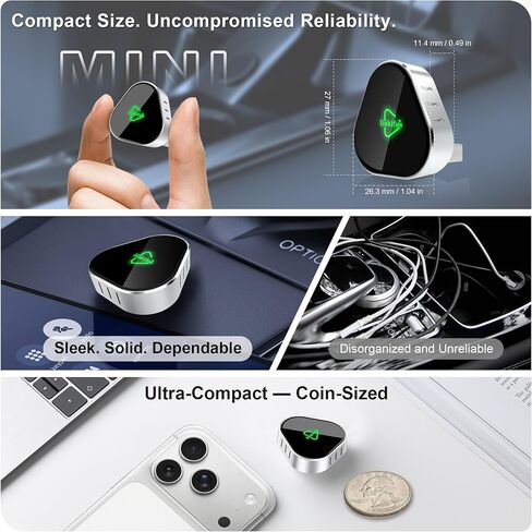 محول Carplay لاسلكي 2026، عالمي لأجهزة Apple iPhone وAndroid، التوصيل والتشغيل، تصميم محمول مع منفذ USB-A/Type-C in Kuwait