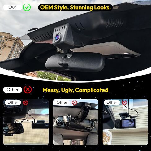 كاميرا داش أمامية 4K مناسبة لسيارة Toyota Tacoma 2024 2025 2026 الجيل الرابع TRD SR SR5 Sport Pre-Runner Off Road Limited & Tacoma Hybrid، فيديو 2160P HDR، كاميرا مظهر OEM، تطبيق WiFi 5.8G، GPS، التوصيل والتشغيل، مستشعر G in Kuwait