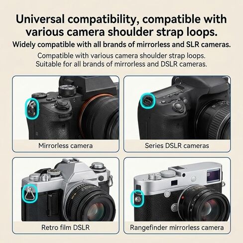 Camera Wrist Strap Adjustable Camera Hand Strap Universal Braided Cameras Rope Straps for DSLR or Mirrorless Cameras Rope Black in Kuwait